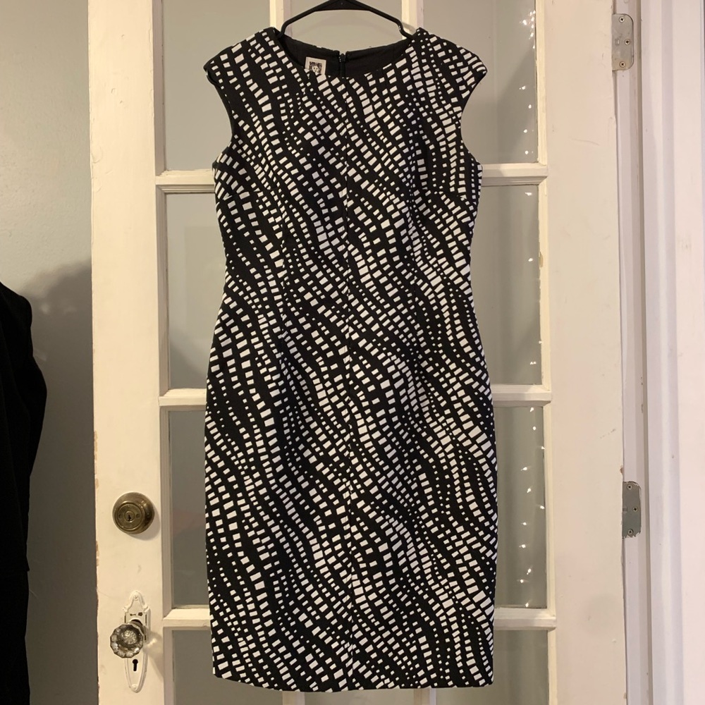 black and white dress
